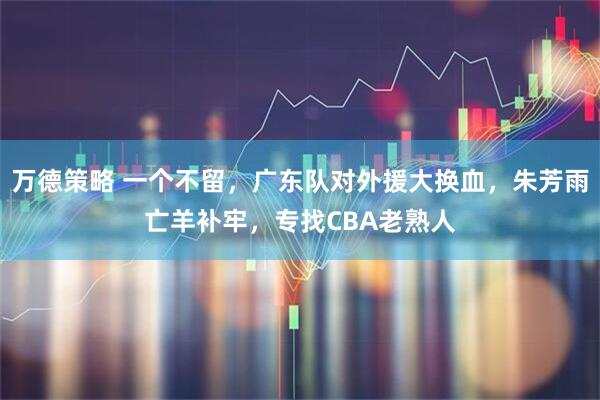 万德策略 一个不留，广东队对外援大换血，朱芳雨亡羊补牢，专找CBA老熟人